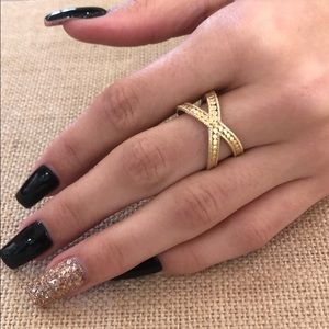 Anna Beck Gold Cross Ring